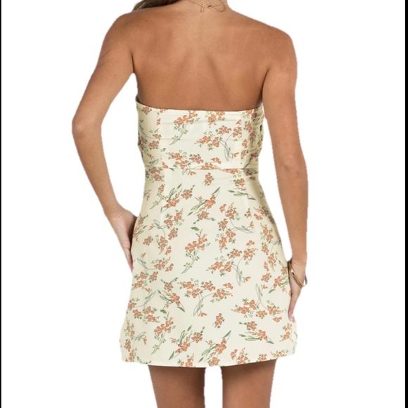 Princess Polly Irena Strapless Mini Dress Floral US Sz 2 Cottagecore fairycore - Picture 2 of 12